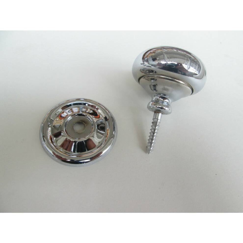 Ironmongery World Screw In Cabinet Knob Polished Chrome 40Mm By