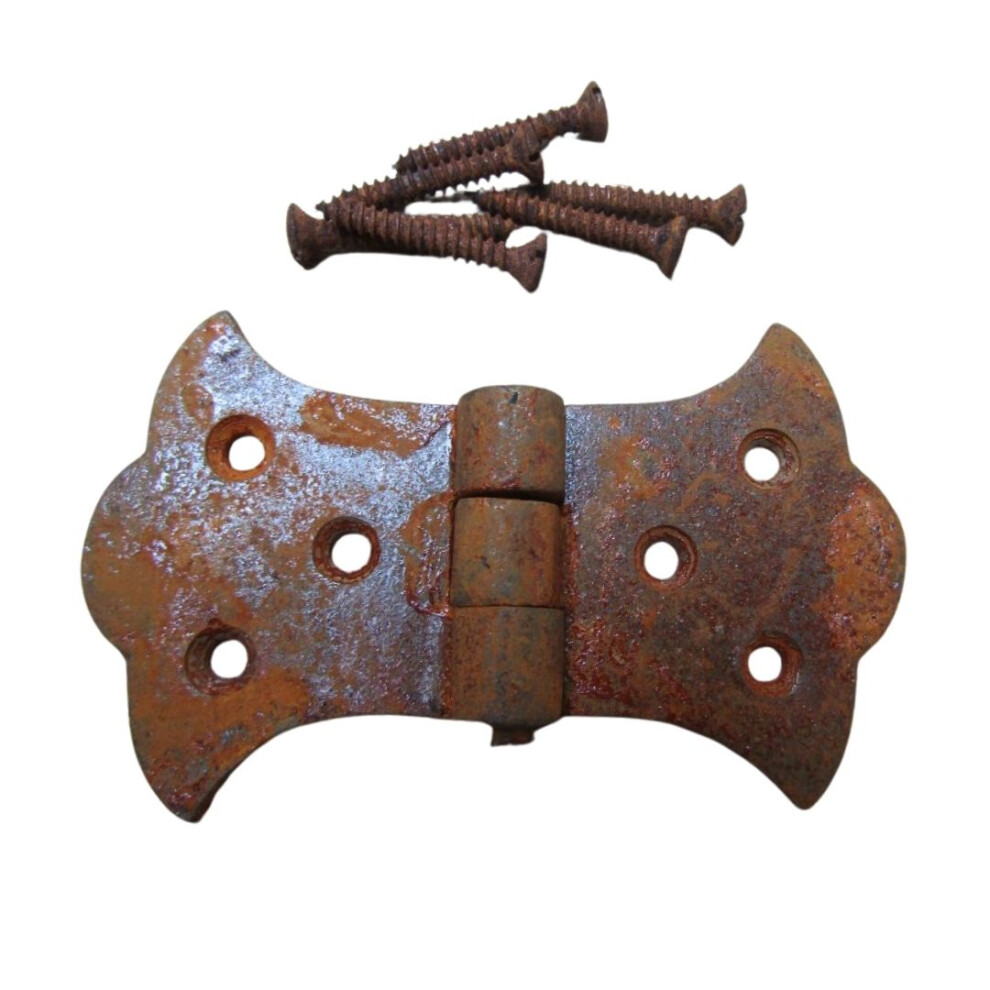 Pair Of Butterfly Butt Hinge Rustic By Ironmongery World 5057067905712