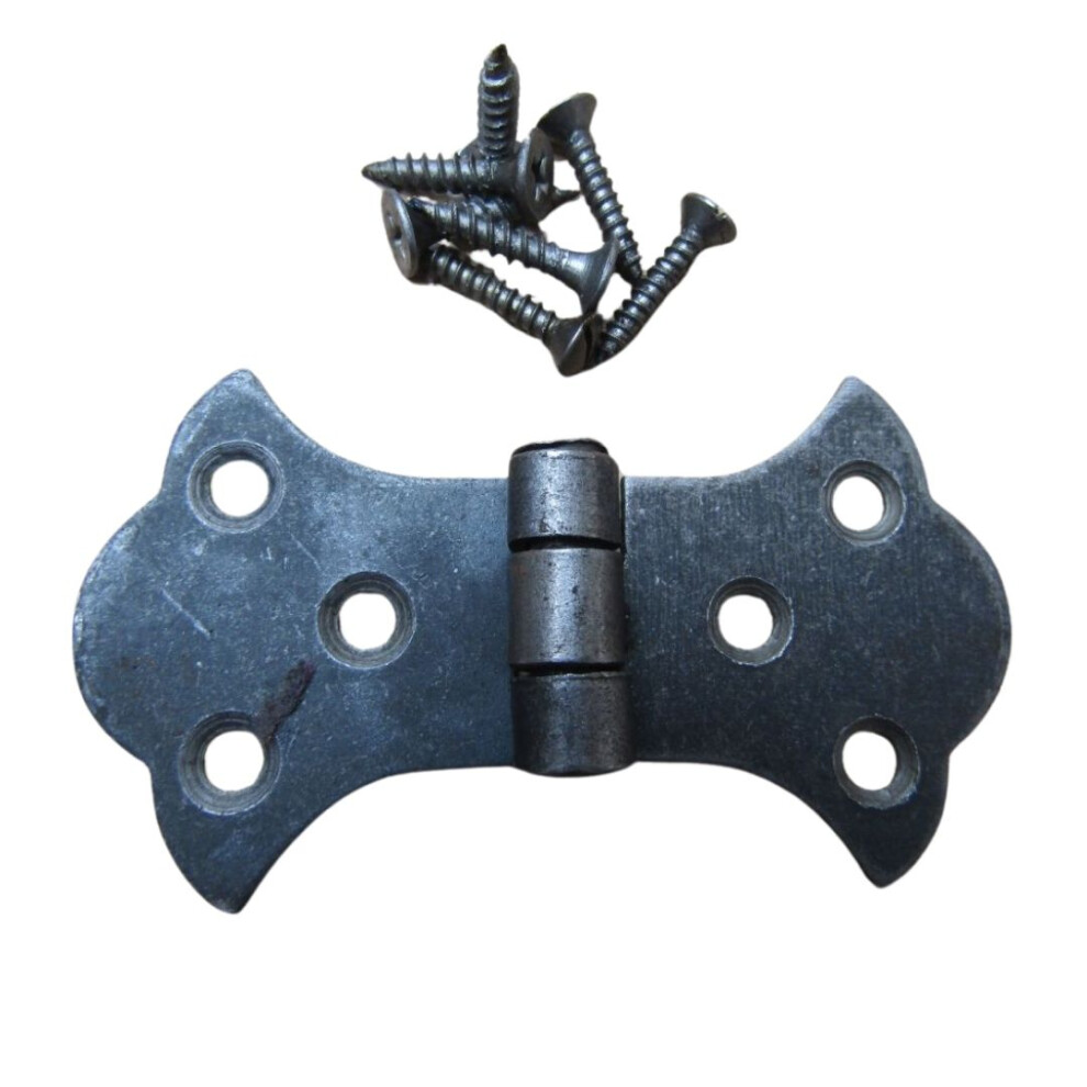 Pair Of Butterfly Butt Hinge Antique Iron By Ironmongery World 5057067543167