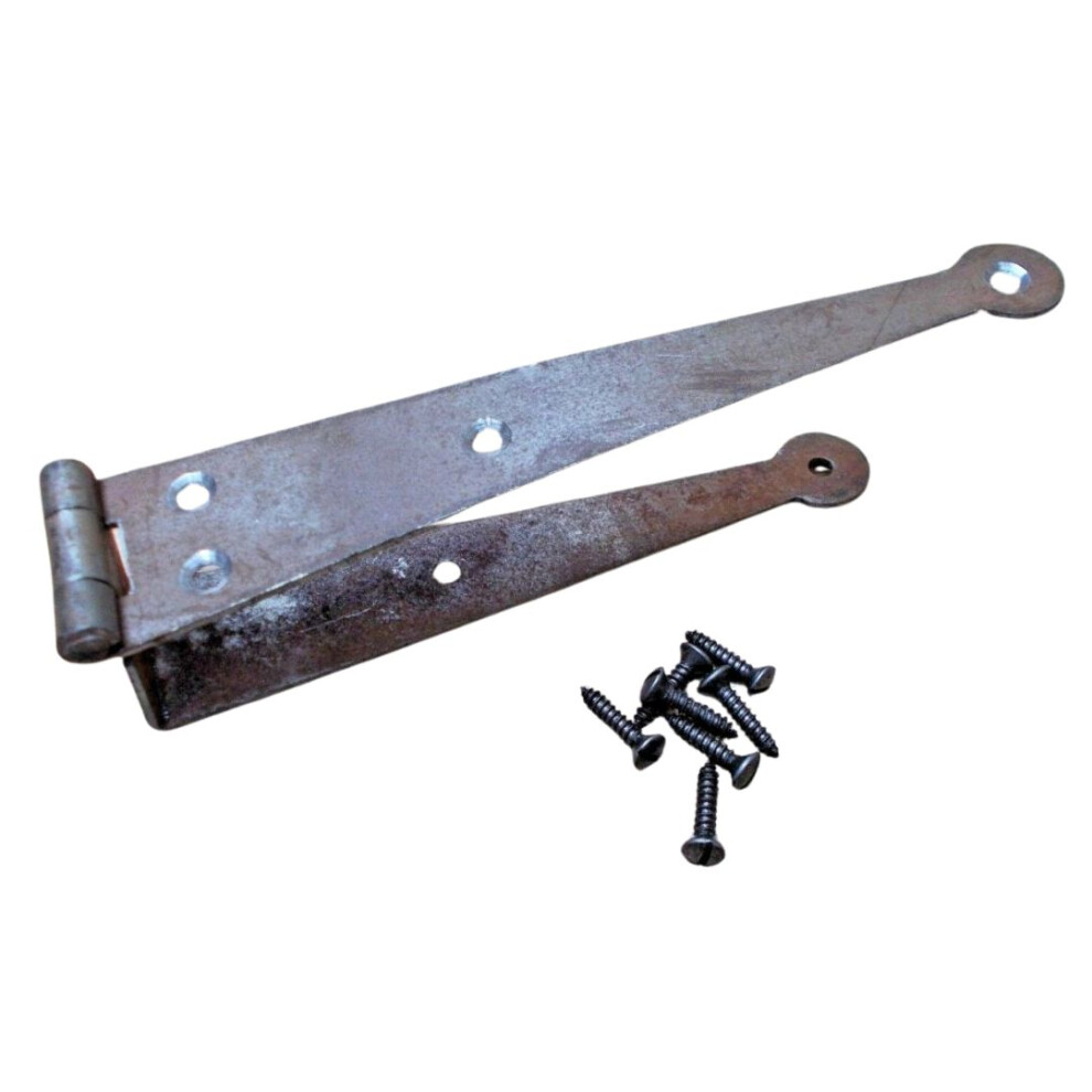 Penny End Cranked Strap Hinge Antique Iron By Ironmongery World 5057067573461