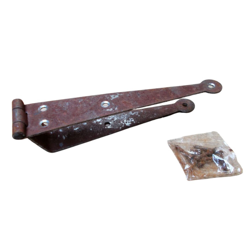 Penny End Cranked Strap Hinge Rust By Ironmongery World 5057067276645