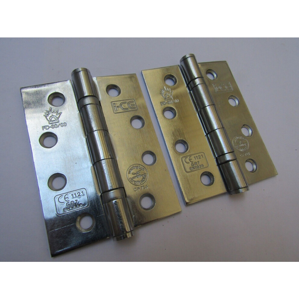 4" Polished Chrome Door Butt Hinge By Ironmongery World 5057067959715