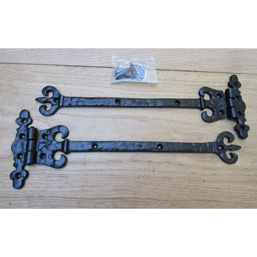 Pair Of 12" Coronet Hinges Black Antique By Ironmongery World 5057067950910