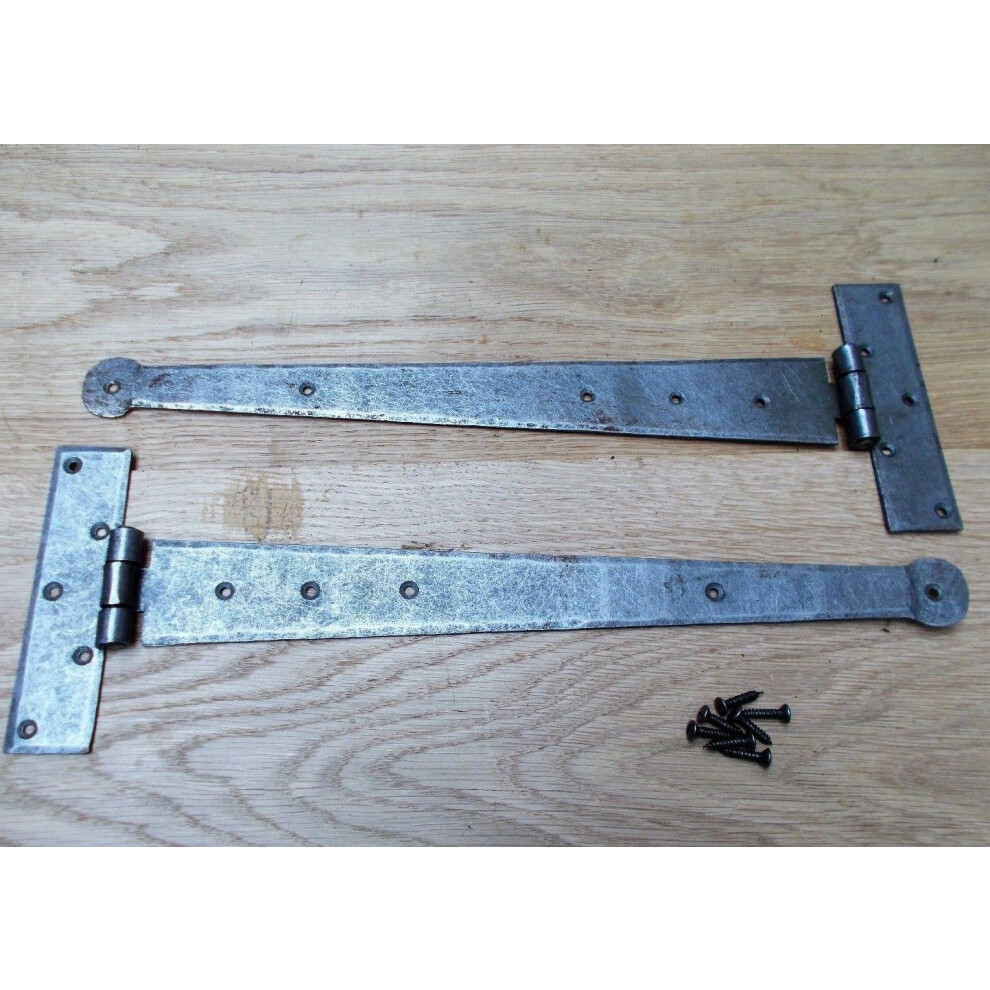 Pair Of 18" Penny End Hinges Antique Iron By Ironmongery World 5057067998448