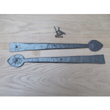 Pair of Hinge fronts Antique Iron 16" Arrow Head by Ironmongery World