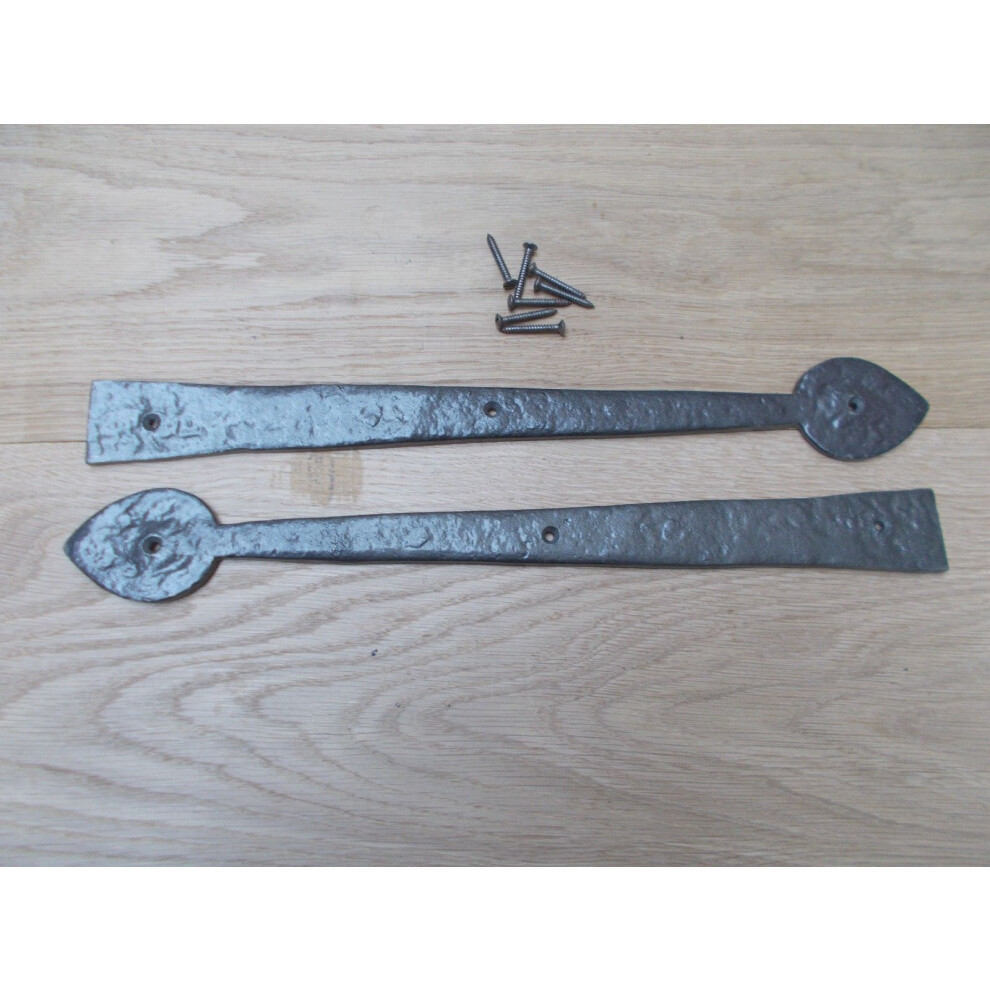 Pair Of Hinge Fronts Antique Iron 16" Arrow Head By Ironmongery World 5057067998523