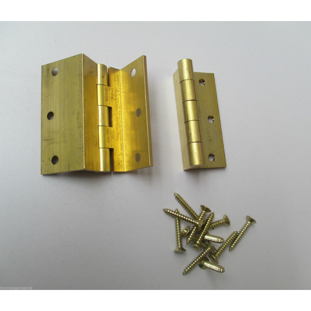 Pair Of Stormproof Hinge Brass By Ironmongery World 5057067995775