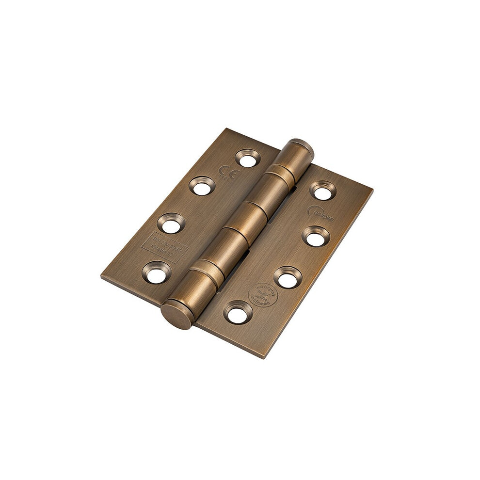 Pair Of 4" Antique Bronze Door Butt Hinge By Ironmongery World 5057067905194