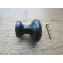 St.Ives Black Antique Hammered Round Cabinet Knob by Ironmongery World