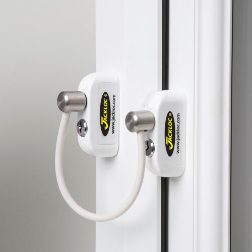 Jackloc Pro-5 Duo Key Lockable Window Safety Lock White by Ironmongery World