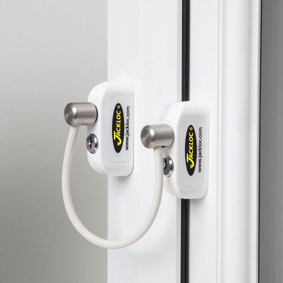 Jackloc Pro-5 Duo Key Lockable Window Safety Lock White By Ironmongery World 5055979712015