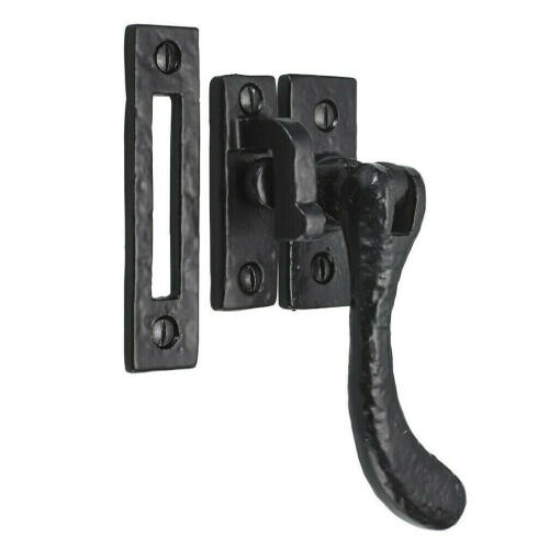Black Antique Bulb Tip Hook & Mortice Window Fastener by Ironmongery World