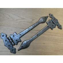 Pair of 12" Leaf Hinges Antique Iron by Ironmongery World