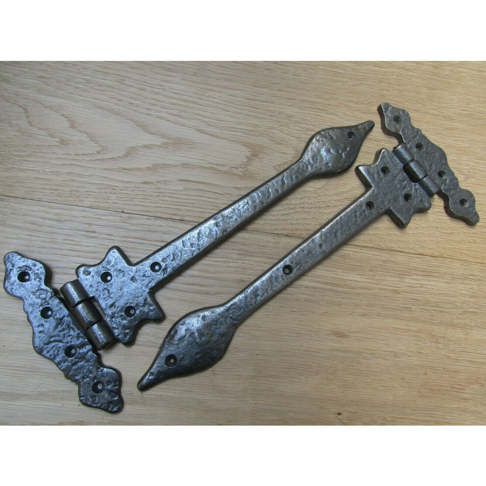 Pair Of 12" Leaf Hinges Antique Iron By Ironmongery World 5057067975197