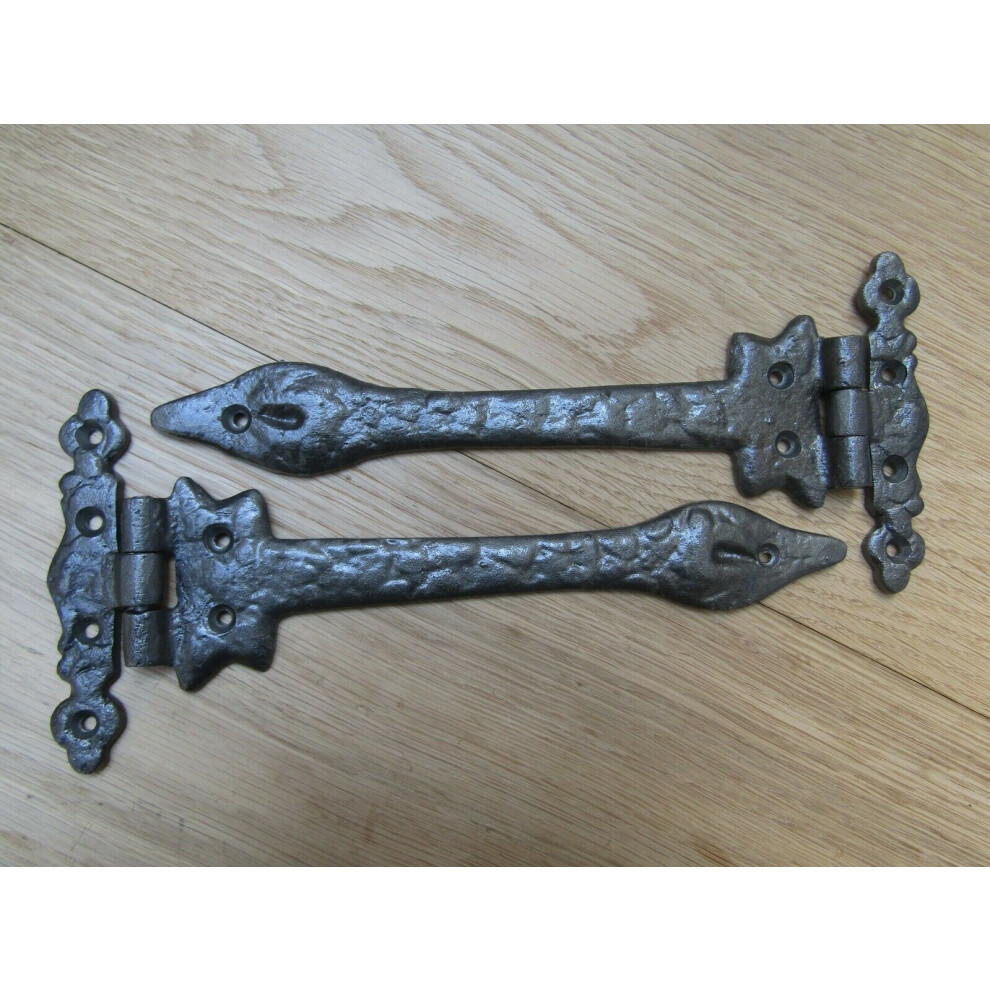 Pair Of 9" Leaf Hinges Antique Iron By Ironmongery World 5057067975203