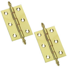3" Pair Of Brass Finial Hinges by Ironmongery World