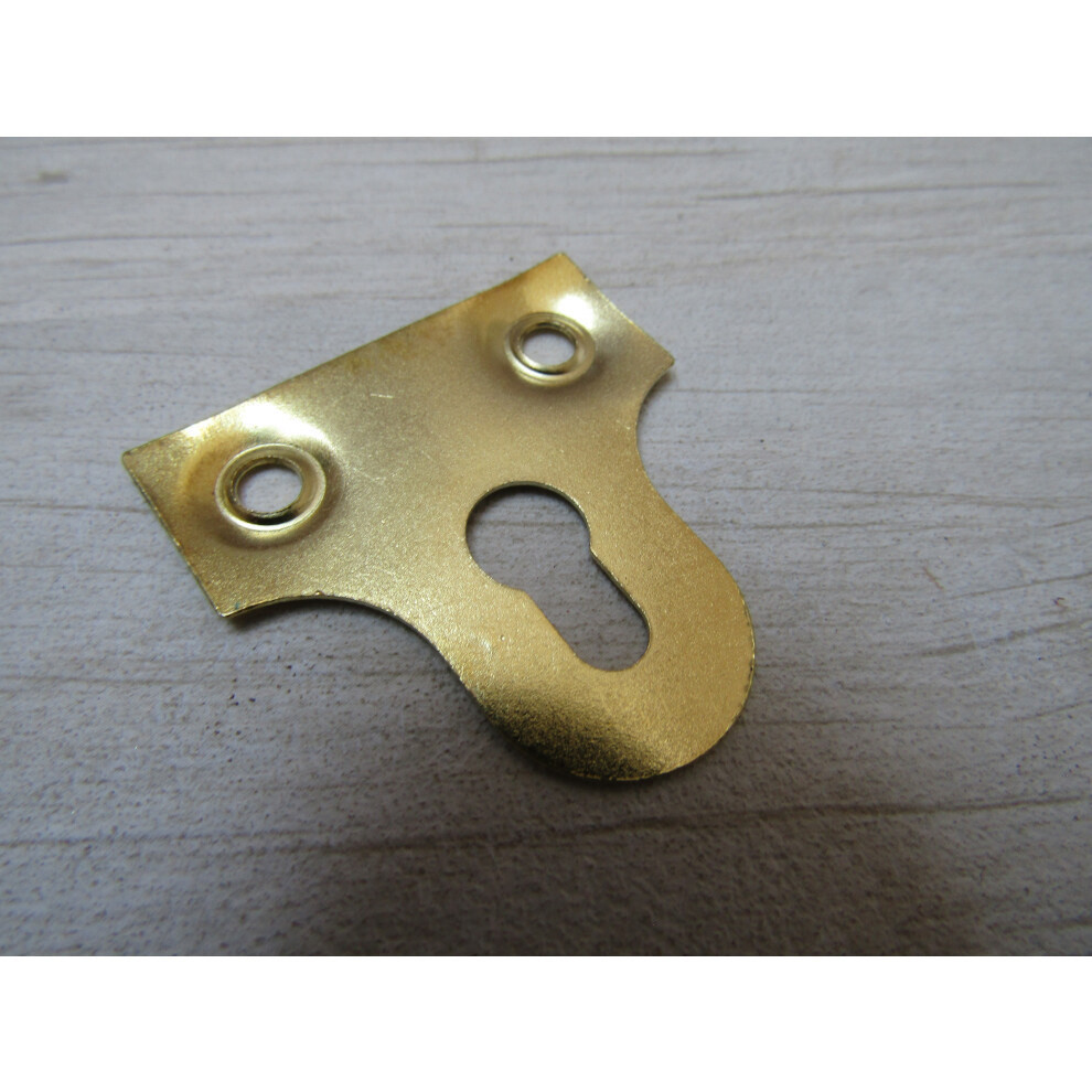 Pack Of 10 Picture Mirror Plates Brass 32Mm Slotted By Ironmongery World 5057067994686