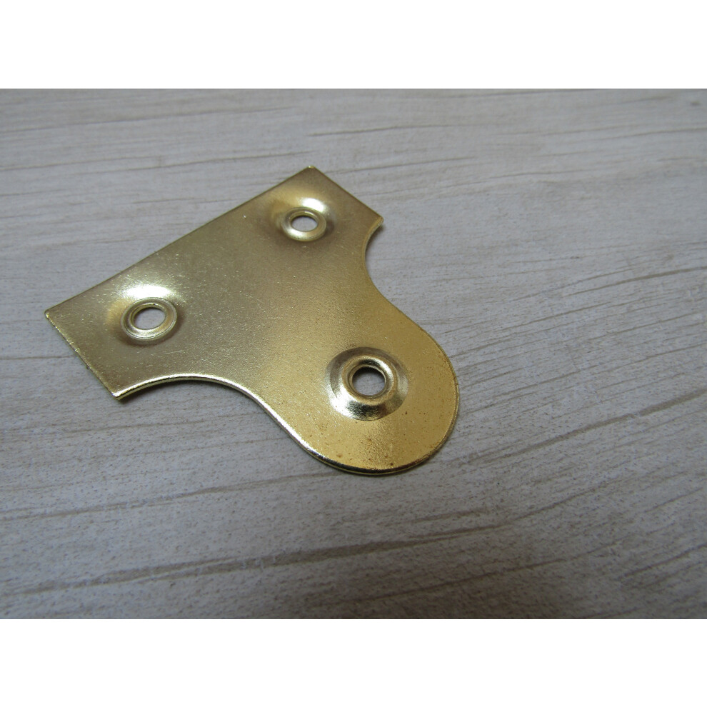 Pack Of 10 Picture Mirror Plates Brass 50Mm Roundhead By Ironmongery World 5057067994587