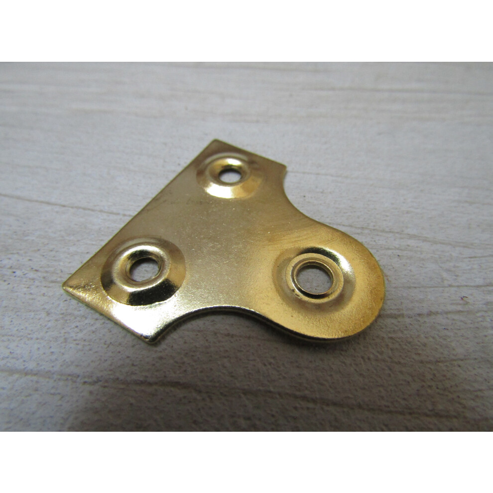 Pack Of 10 Picture Mirror Plates Brass 32Mm Roundhead By Ironmongery World 5057067994648