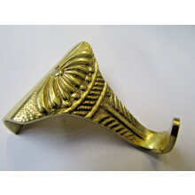 Solid Brass Ornate Picture Hook polished brass by Ironmongery World