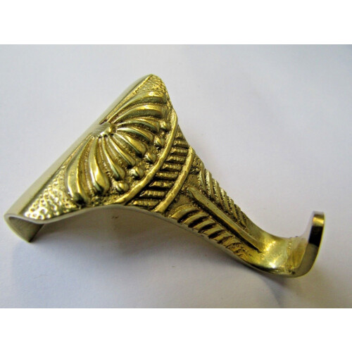 Solid Brass Ornate Picture Hook polished brass by Ironmongery World