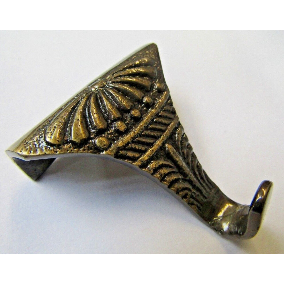 Ironmongery World Solid Brass Ornate Picture Hook Antique Brass By