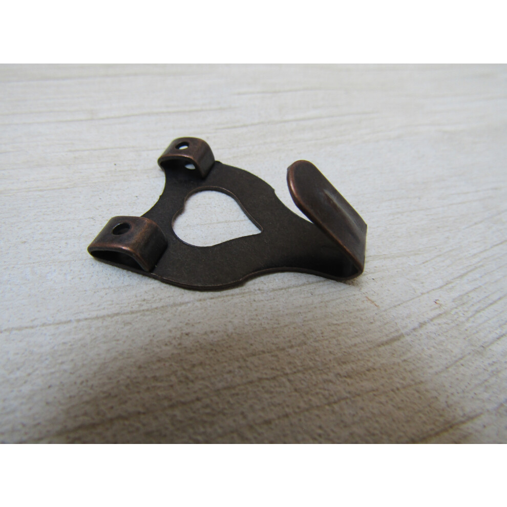Ironmongery World Pack Of 10 Double Picture Hooks Antique Copper By