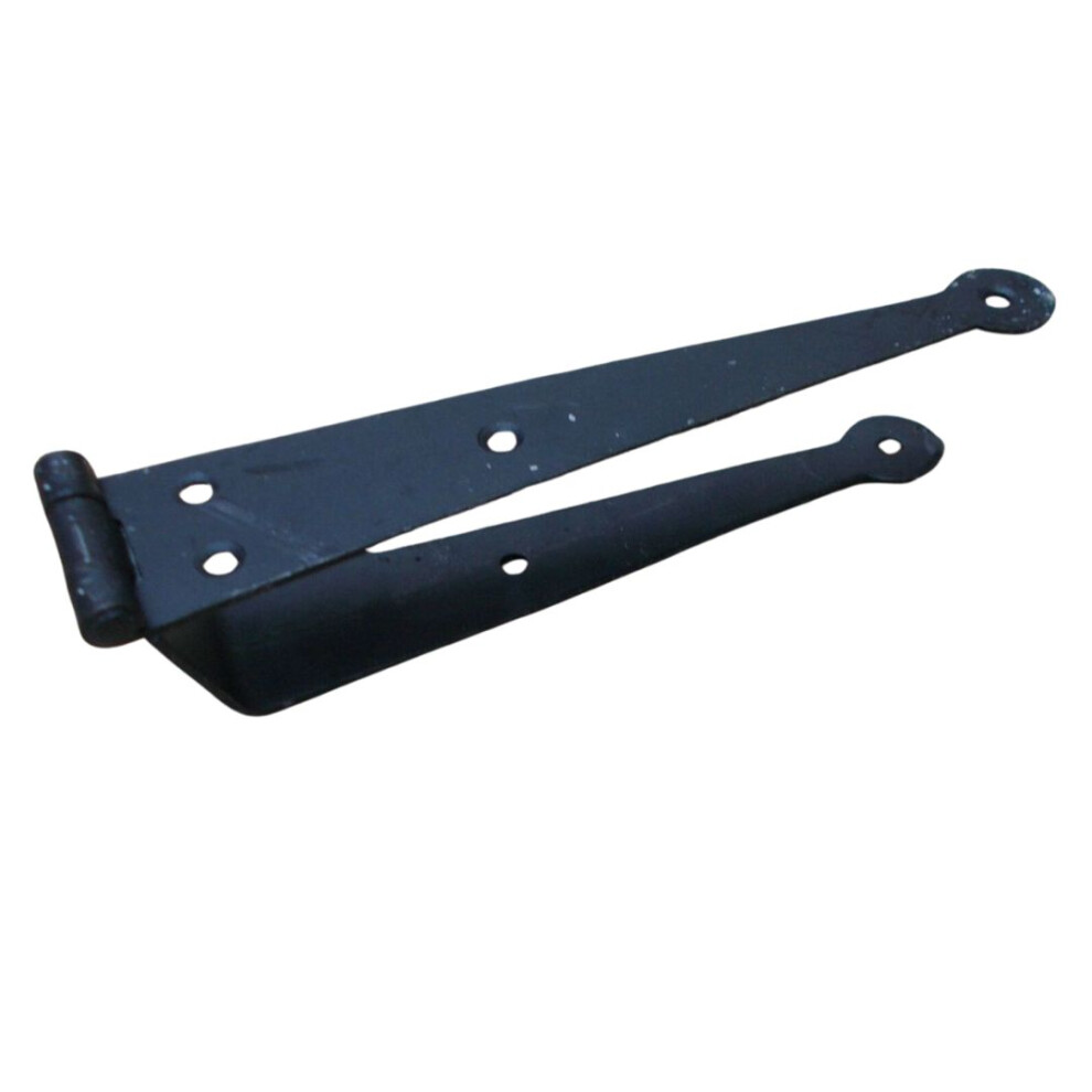 Penny End Cranked Strap Hinge Black Antique By Ironmongery World 5057067276652