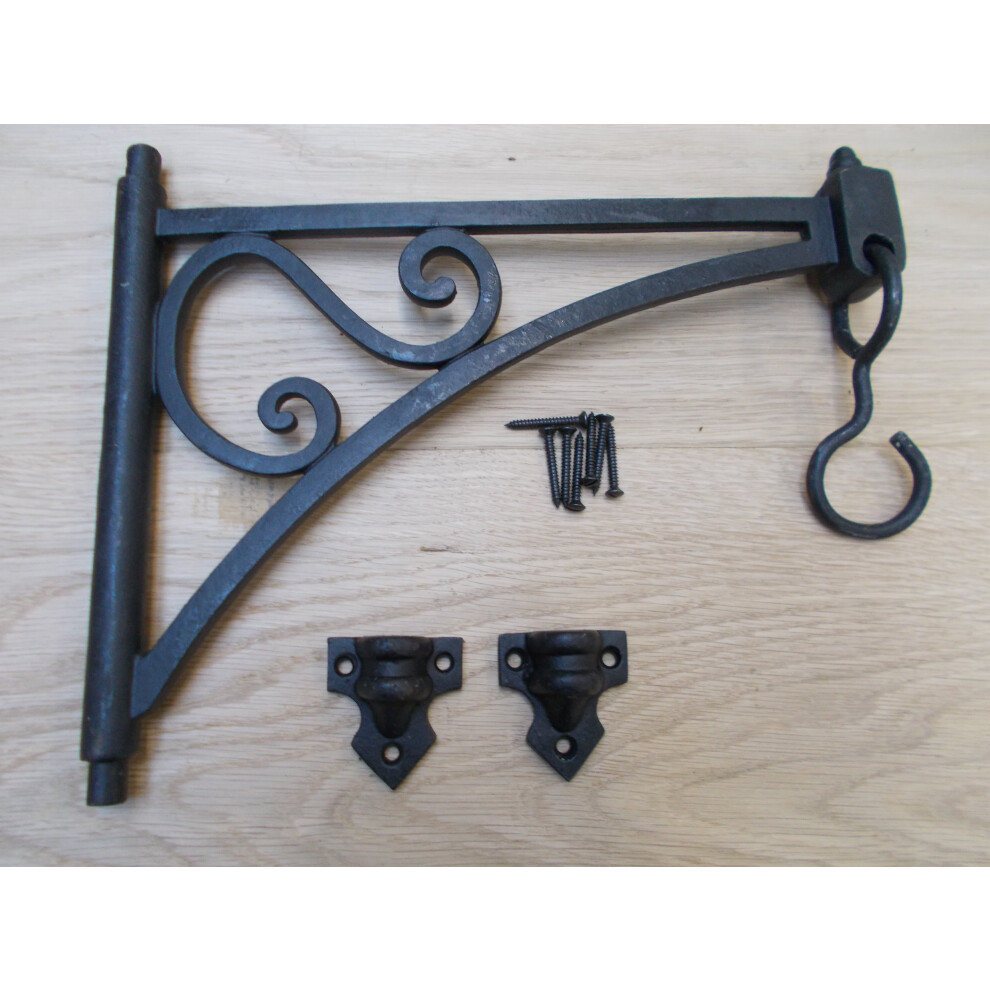 Swivel Hook Shelf Brackets Black Wax By Ironmongery World 5057067955359