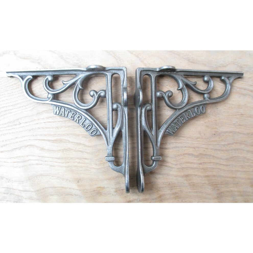 Pair Of 6" Waterloo Shelf Brackets Antique Iron By Ironmongery World 5057067523336