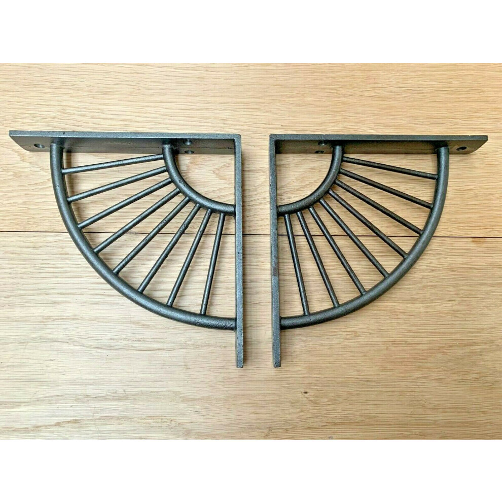 Pair Of Sunrise Shelf Brackets Antique Iron By Ironmongery World 5057067997373