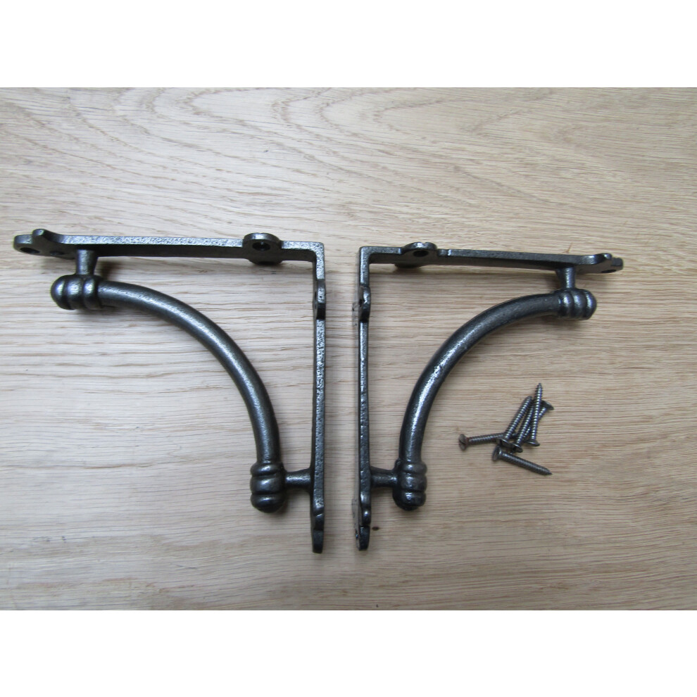 Pair Of Small Albion Shelf Brackets Antique Iron By Ironmongery World 5057067903428