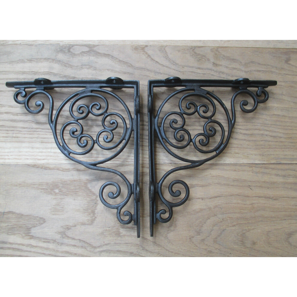 Pair Of Jubilee Shelf Brackets Antique Iron By Ironmongery World 5057067947521