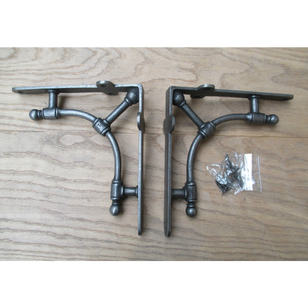 Pair Of Large Albion Shelf Brackets Antique Iron By Ironmongery World 5057067903411