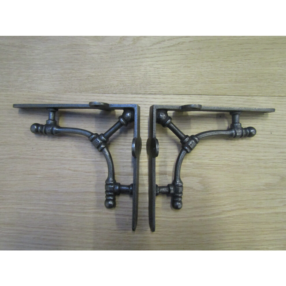 Pair Of 6" Albion Shelf Brackets Antique Iron By Ironmongery World 5057067999766