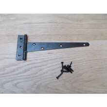 8" Pair Of Basic Steel T-Hinge Black Wax by Ironmongery World