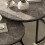 Homcom HOMCOM 2 Pcs Stacking Coffee Table Set Steel Frame, Marble Dark Grey 8