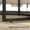 Homcom HOMCOM 2 Pcs Stacking Coffee Table Set Steel Frame, Marble Dark Grey 6