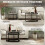 Homcom HOMCOM 2 Pcs Stacking Coffee Table Set Steel Frame, Marble Dark Grey 4