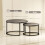 Homcom HOMCOM 2 Pcs Stacking Coffee Table Set Steel Frame, Marble Dark Grey 2