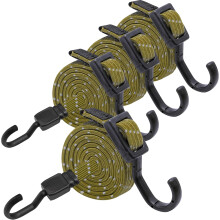 Bungee Cords with Hooks Heavy Duty, Flat Adjustable Bungee Cords