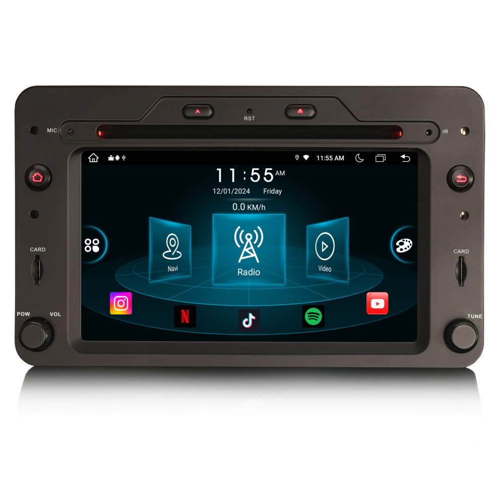 8-Core Android 14 Car Stereo For Alfa Romeo Spider 159 Sportwagon Brera Dab+ Gps Radio Carplay 64Gb Wifi Bluetooth Obd2 737655236750