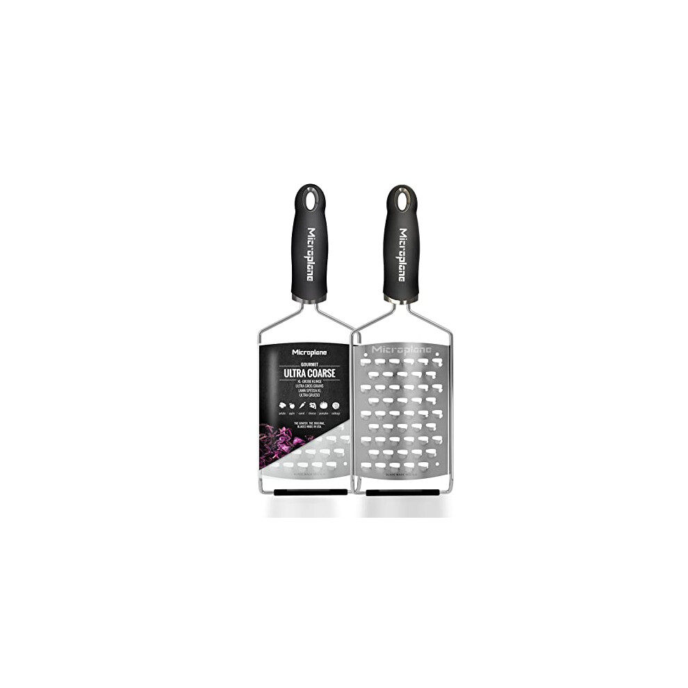 Microplane Kitchen Grater XL Ultra-coarse for Potato, Cheese, Cabbage, Cucumber and Pumpkin with Stainless Steel Blade - Made in USA