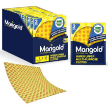 Marigold Wiper Upper All-Purpose Cloth, 12 packs of 2 Cloths, Yellow/Red, 19 x 1.3 x 23 cm