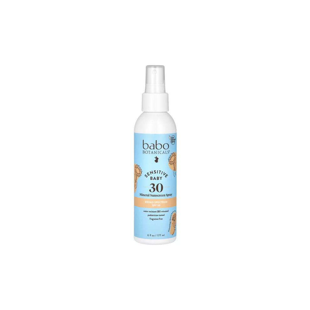 Babo Botanicals, Baby Skin Mineral Sunscreen Spray, SPF 30, 177ml