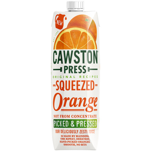 Cawston Press Squeezed Orange Juice - 6x1ltr