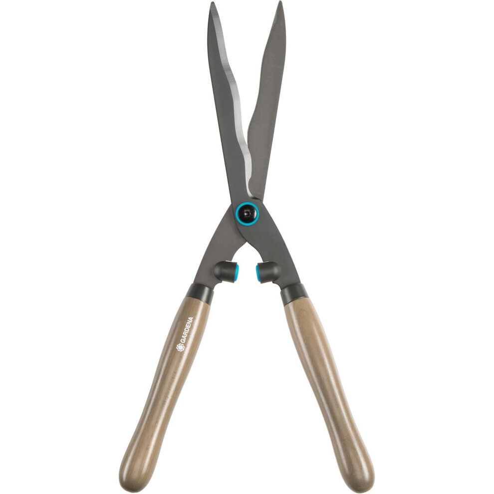 Gardena NatureCut hedge clippers: Sturdy clippers for cutting hedges and thicker branches, 23 cm, with non-stick blade coating and ergonomic wooden