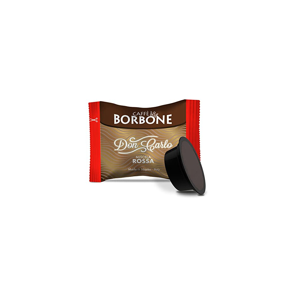 Caffè Borbone Don Carlo Coffee Blend - 100 Capsules - Compatible With Lavazza A Modo Mio - Amsred100ndoncarlo Red