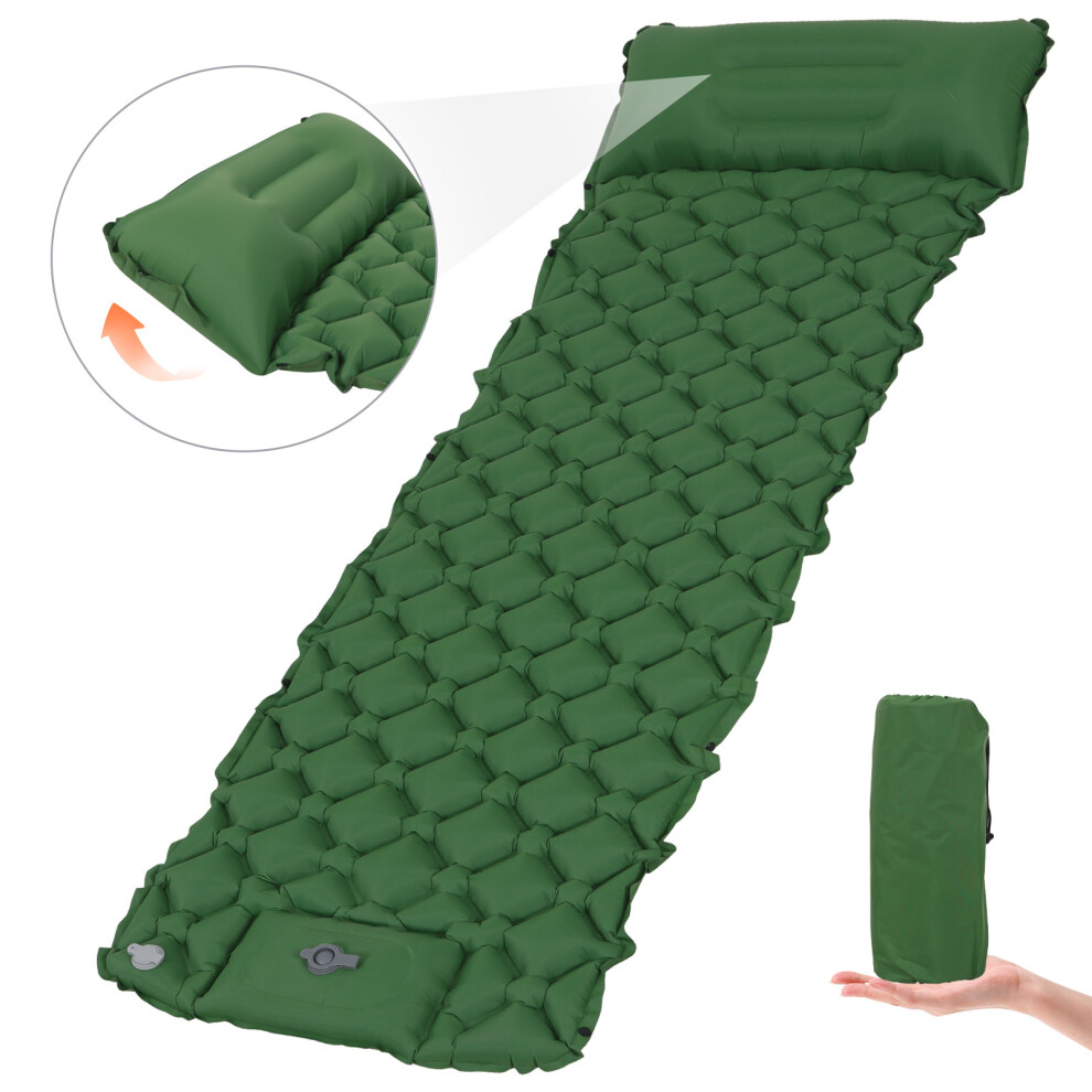 Outdoor Inflatable Camping Mat Lightweight Mattress Single Sleeping