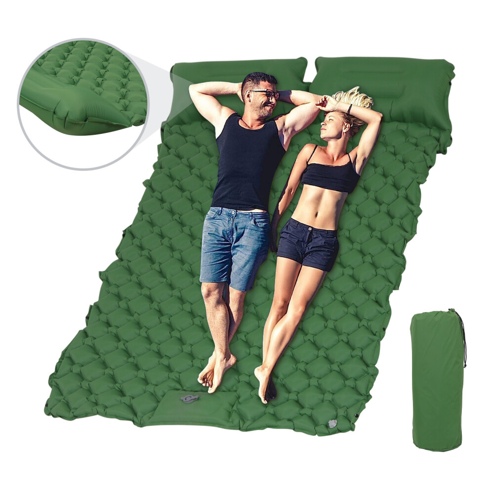 Outdoor Inflatable Camping Mat Lightweight Mattress Double Sleeping